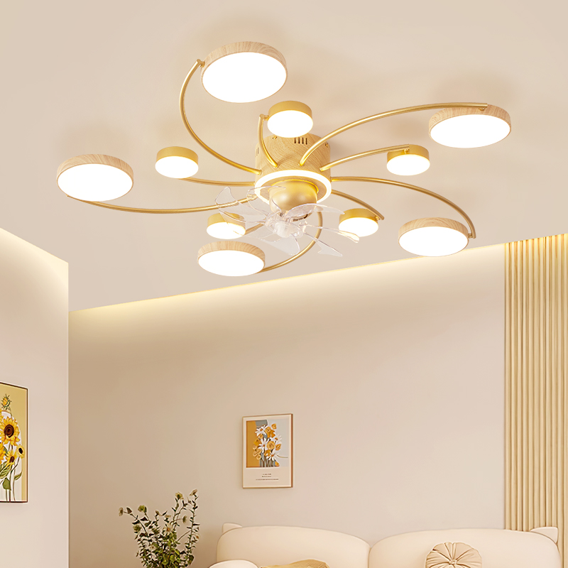 原木风扇灯简约现代温馨田园风