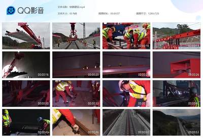 铁路铁道建设铁道工人格里梁隧洞施工道路交通建设劳动者视频素材