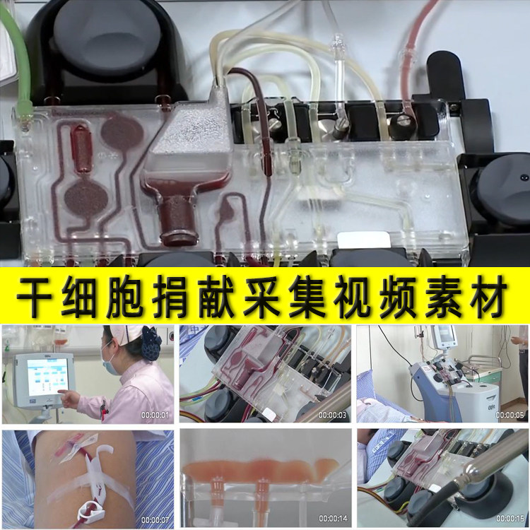 干细胞捐献采集志愿者社会爱心人士无偿献血浆干细胞公益视频素材