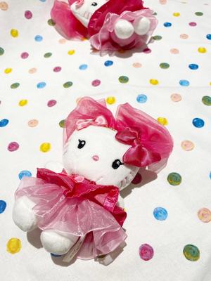 日本环球 usj hello kitty 蝴蝶结 挂件 包挂 毛绒玩具 吊饰