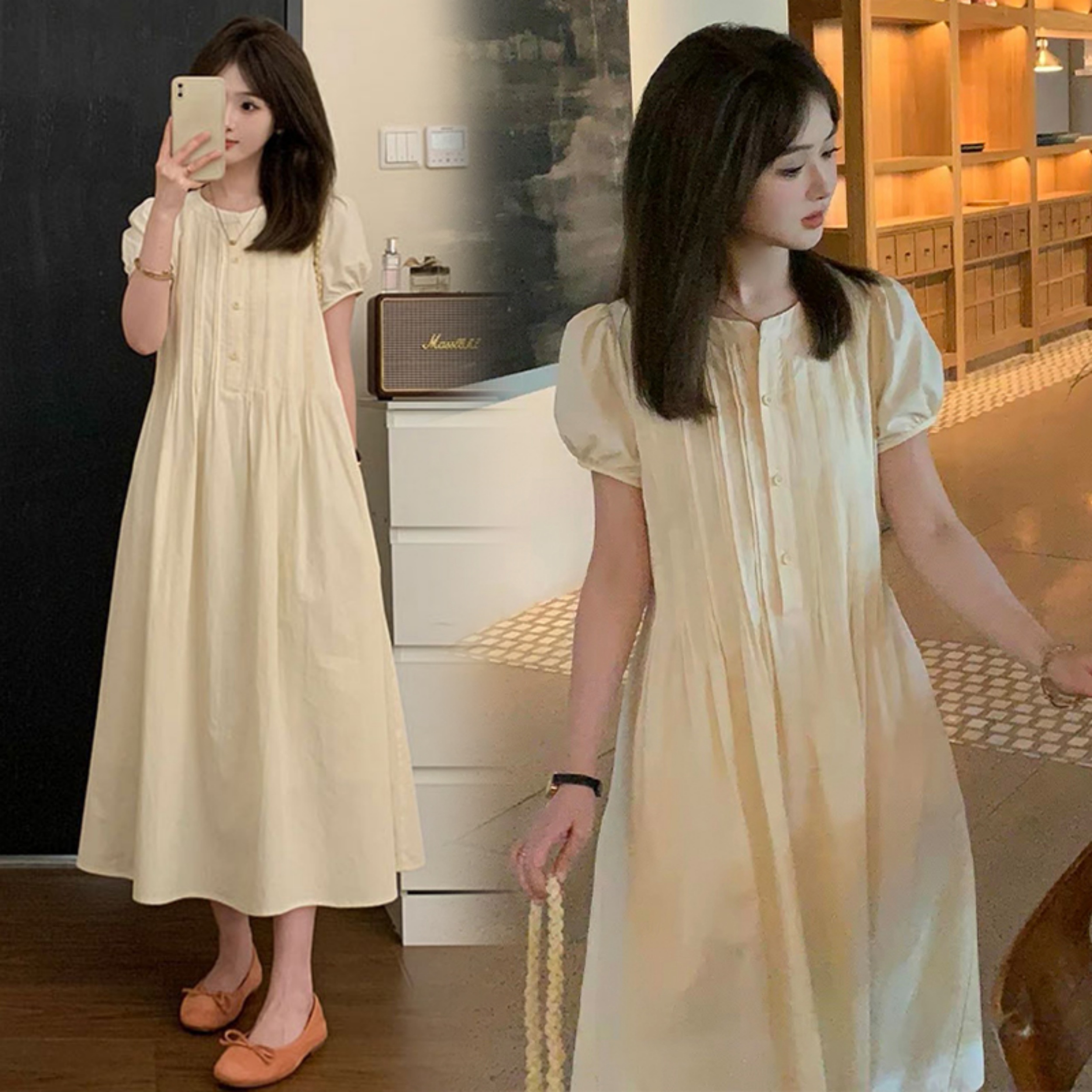 孕婦裝夏裝時尚寬松大碼連衣裙子