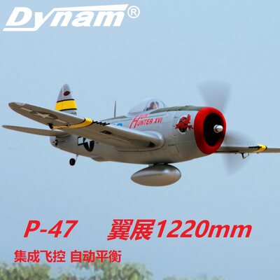 迪乐美Dynam P-47D Thunderbolt雷电 1220mm二战像真机航模飞机V2