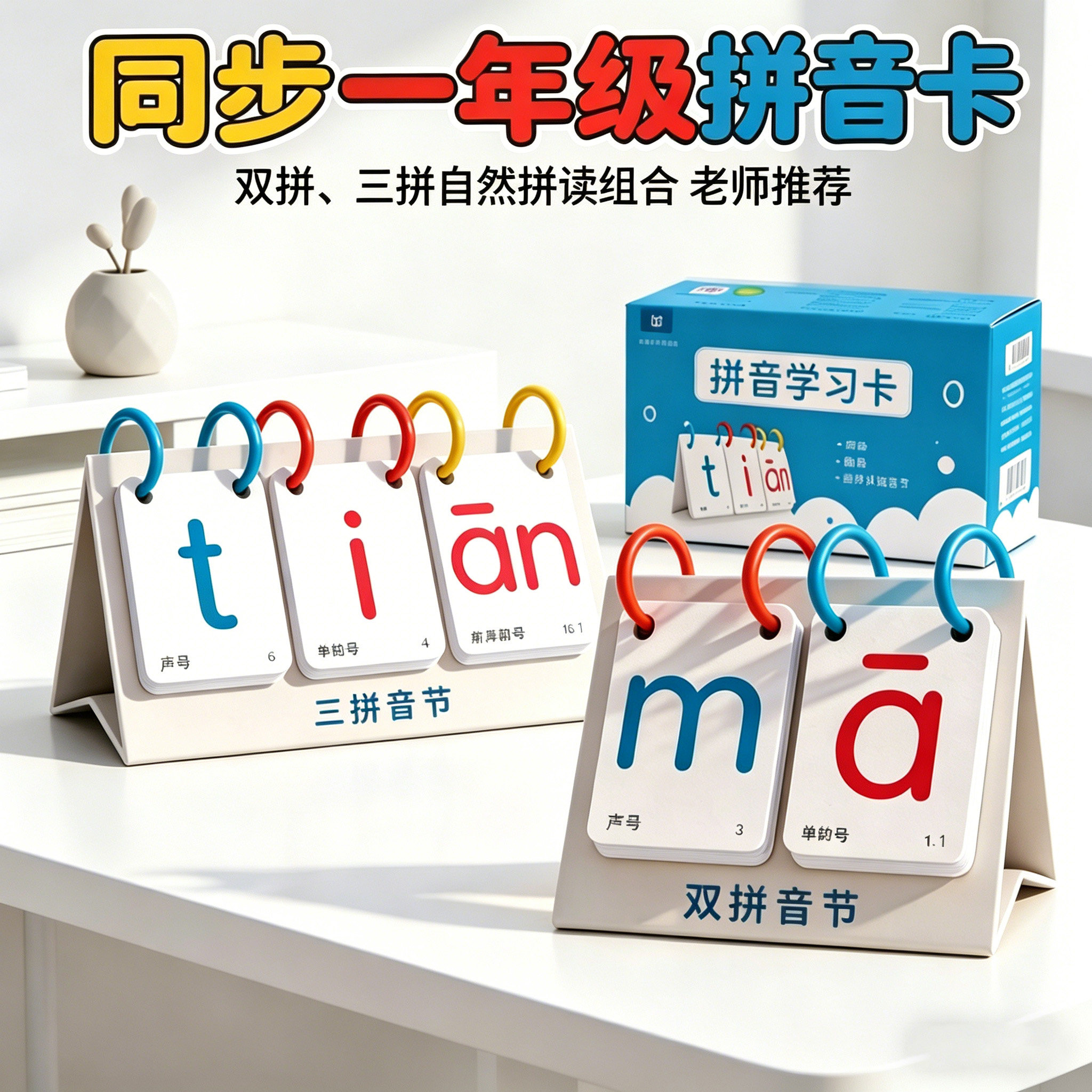 一年级台历拼音卡片幼小衔接教具玩具挂图/认知卡