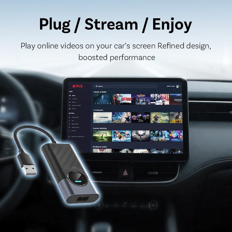 ottocast跨境无线carplay盒子适配器适用于苹果安卓二合一auto图片