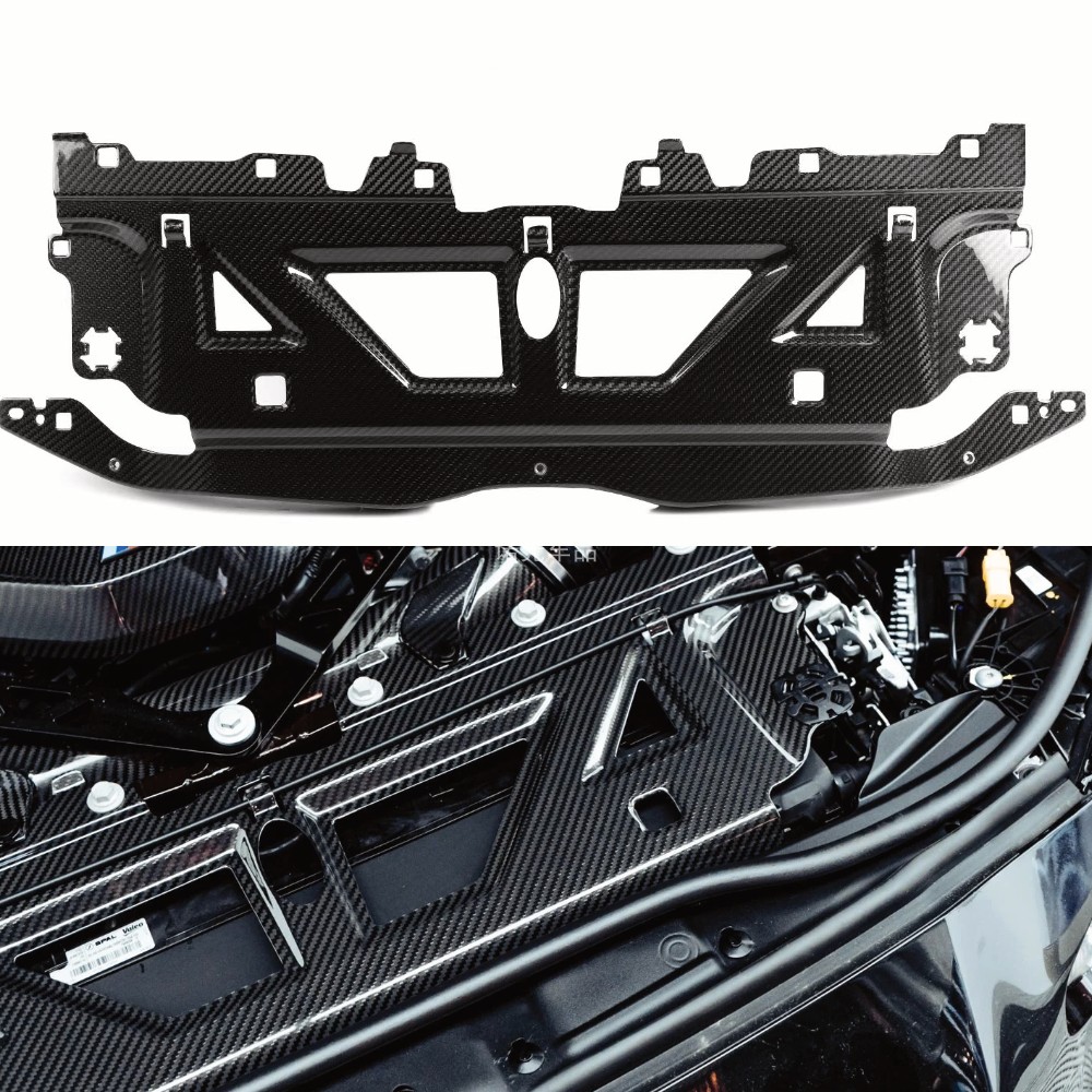 适用20-25年宝马M3G81汽车前杠发动机舱加装冷水箱罩碳纤维保护板