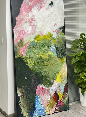原创作品手绘抽象油画丙烯画艺术装饰画现代轻奢客厅玄关挂画定制