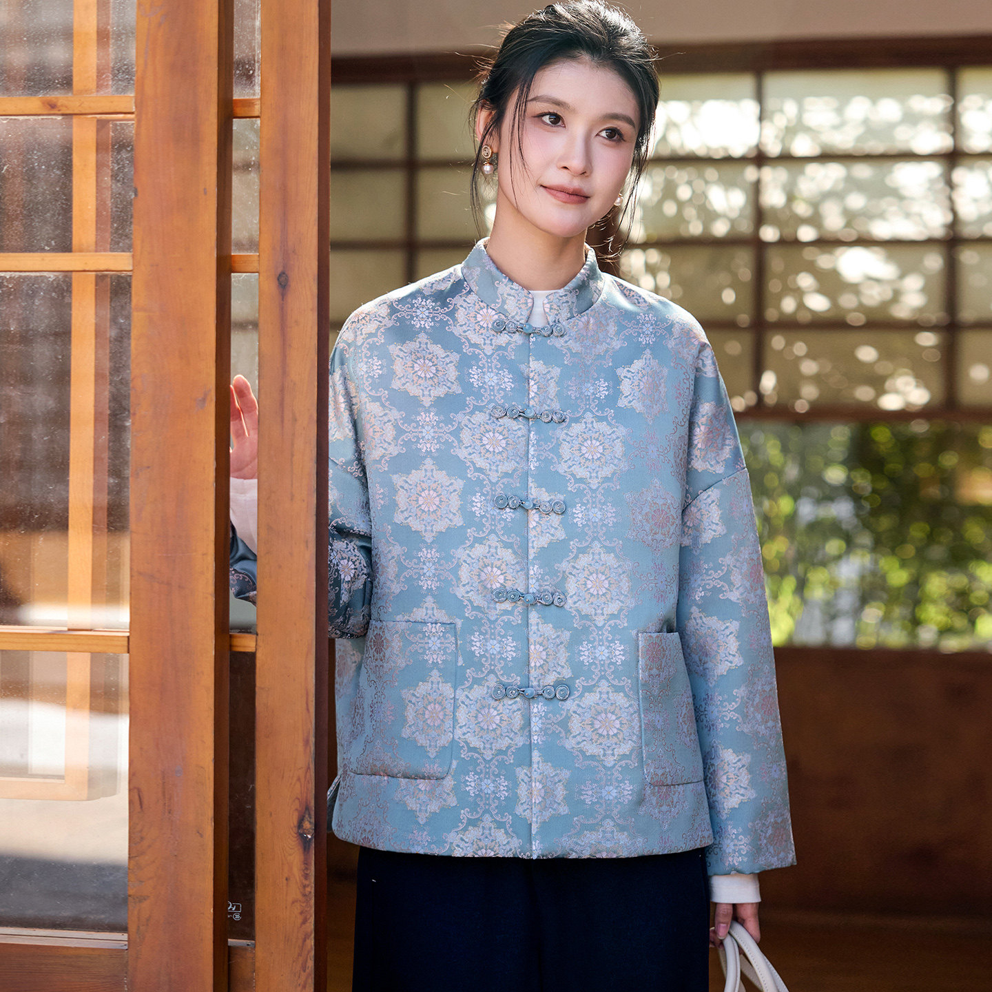 菲伊唐真丝宋锦提花缎冬棉衣女上衣新中式复古盘扣改良夹棉服外套,女装/女士精品,上衣,淘宝优惠券,粉丝福利购,淘宝优惠卷