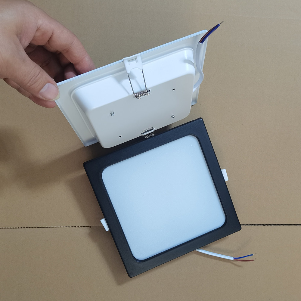 黑色led嵌入式内嵌格栅灯平板灯面板灯工程商业办公照明吸顶灯具