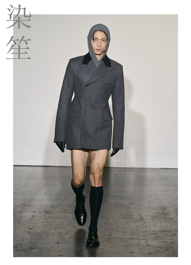 毛呢厚冬装西服短大衣英伦风男装双排帅气宽松版中长西装量身定制