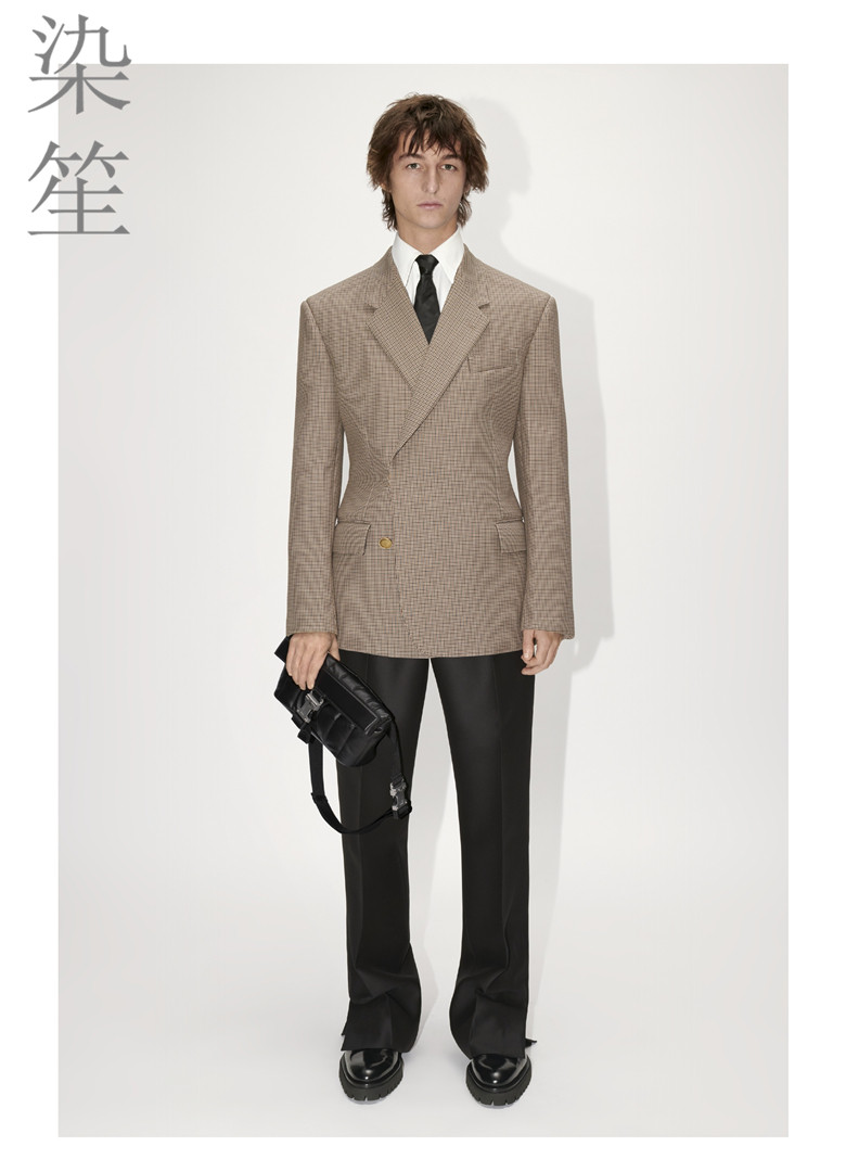 侧扣暗门襟男士休闲羊毛西装简洁修身毛料抗皱耐磨帅气高级外套男