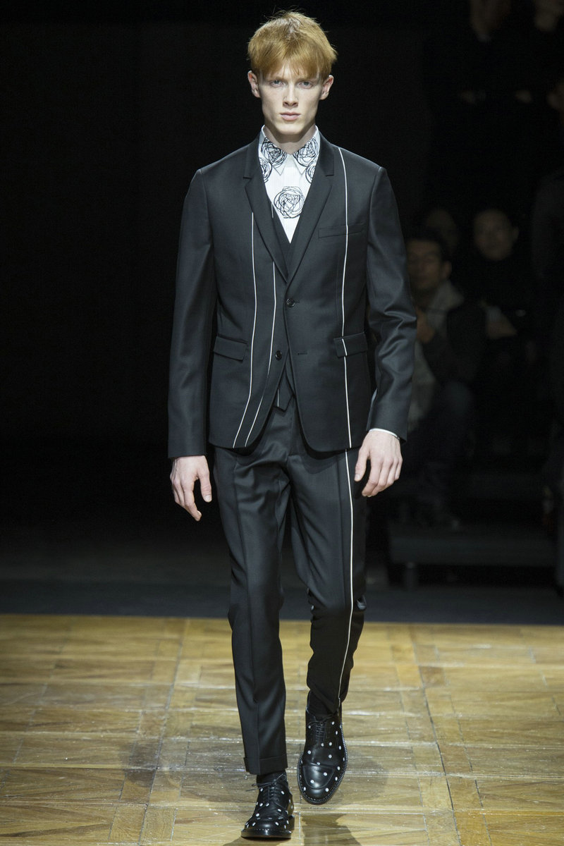修身秋冬外套条纹男士西服定制