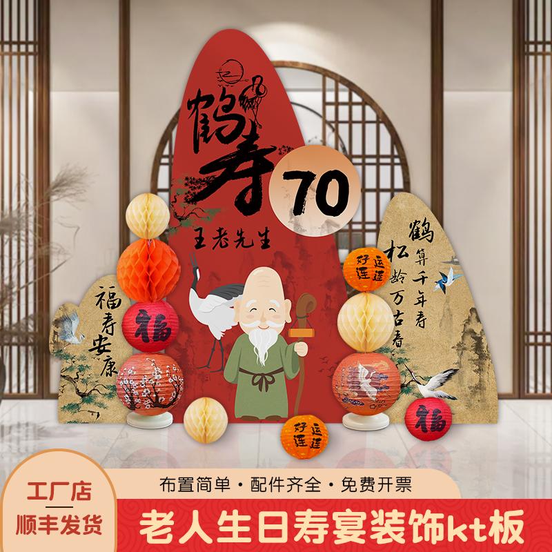 老人寿宴喜庆氛围布置KT板