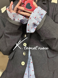 西装 K：temet 宽松小众暗黑仙气短款 remake系列 外套 nosce.22ss