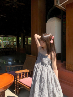 22ss nosce 银色可甜可盐吊带裙原创小众公主风连衣裙夏 temet