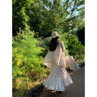 原创 nosce 可盐可甜法式 温柔仙气少女翰林公园套装 夏装 temet