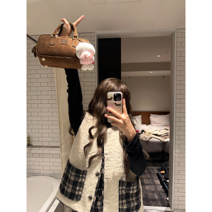 秋冬羊毛格子保暖日常双面穿套装 主推款 不退换 年末清仓