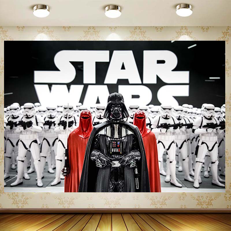 星球大战背景布尤达宝宝背景布男孩周岁生日派对装饰活动宴会布置