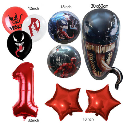 Venom漫威英雄毒液铝膜气球男孩生日派对装饰宴会活动场地布置