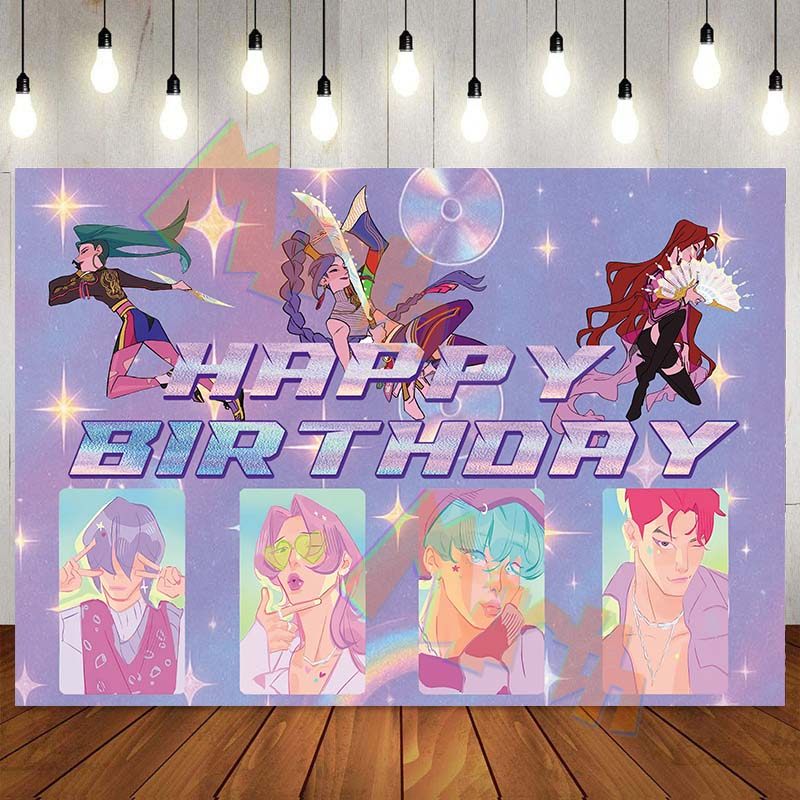 猎魔女团主题背景布女孩生日派对装饰活动宴会拍照海报布置