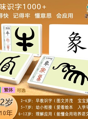 象形文字识字卡早教认知卡