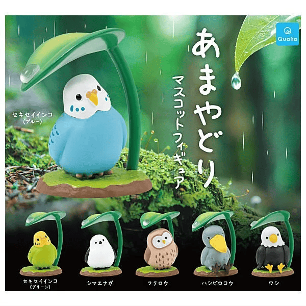 下雨天叶子下躲雨的小鸟QUALIA