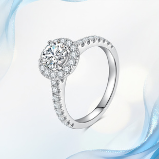 圆满爱钻戒GIA钻石一克拉结婚求婚礼物 18K金天然真钻石戒指女经典