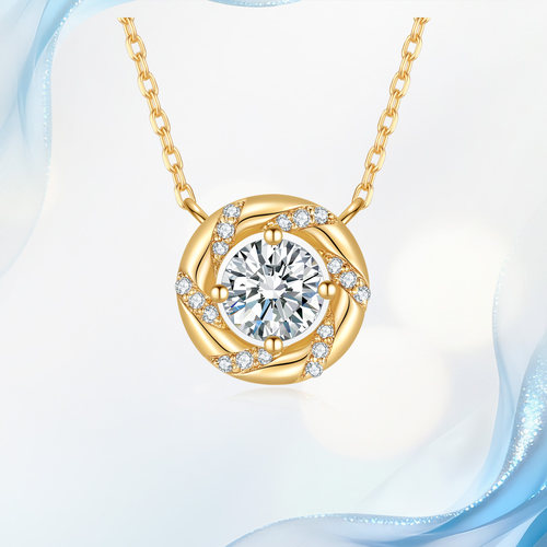 经典花环款项链18K金天然真钻石