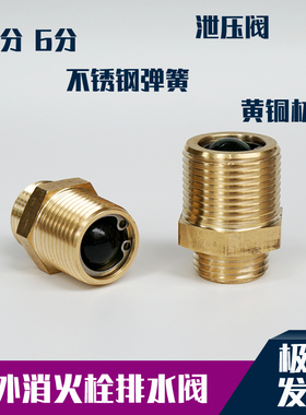 室外栓铜安全泄水/排水/排气/放气/滴水阀SS100/65消防栓配件