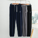 夏季 显瘦人造棉束脚裤 薄款 棉绸男裤 休闲裤 纯色大码 百搭长裤 可居家