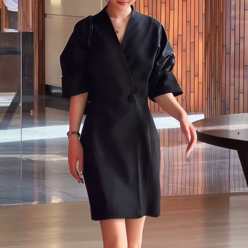 小众高级感女装慵收腰显瘦连衣裙