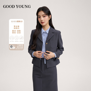 女职业正装 套装 教资面试考公气质通勤体制内西服女 YOUNG西装 GOOD