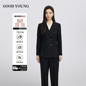 女 GOOD 考公考编教资面试修身 YOUNG双排扣套装 显瘦西装 女职业正装