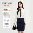 女通勤时尚 衬衣高级感雪纺气质蝴蝶结系带百搭衬衫 YOUNG新款 GOOD