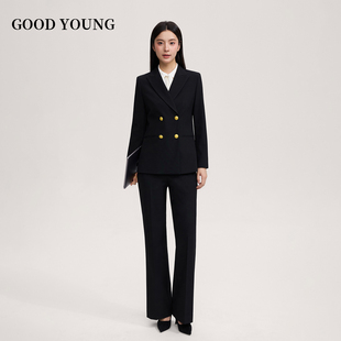 YOUNG黑色西装 面试职业正装 套装 新款 高级感职场西服女 女秋季 GOOD