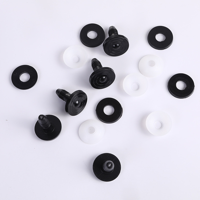 娃娃可转动关节动物配件塑料关节毛绒玩具黑色白色活动关节连接件