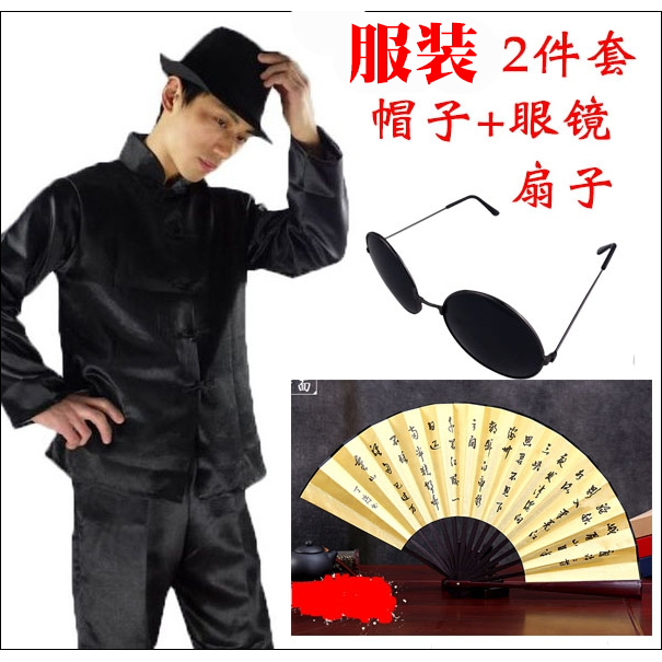 红军演出服表演服装儿童翻译官眼镜扇子斧头帮舞上海滩斧头舞服装