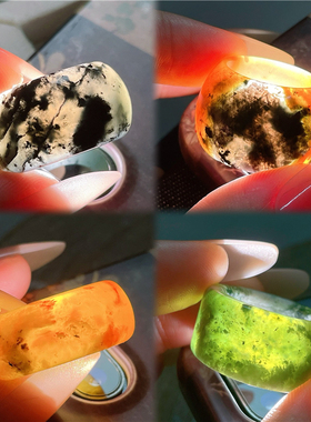 男女岫玉新中式禅意戒指