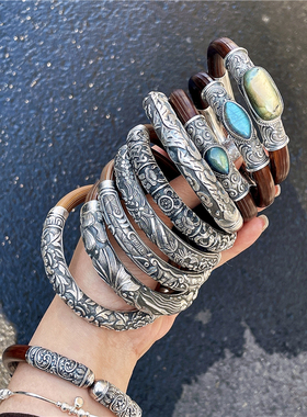 复古做旧男女通用鸡血藤手镯