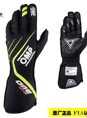 OMP ONE EVO X高级款防火赛车手套防滑硅橡胶外缝线FIA认证阻燃