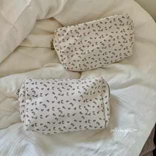 碎花收纳小包～便携ins少女心棉布手拿杂物刷子包化妆包笔袋布袋