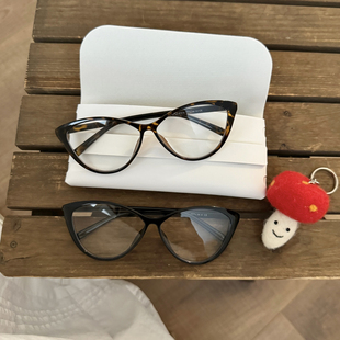 大脸显小眼镜防蓝光猫眼加宽大框高级感素颜神器显脸小镜框拍照