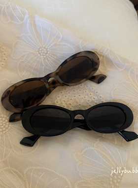 甜酷感复古小猫眼墨镜防紫外线太阳镜ins眼镜太阳眼镜复古显脸小