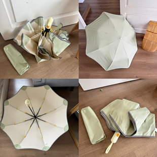 椰子斑斓～ins风防晒伞ins风简约彩胶遮阳伞便携自动伞晴雨伞太阳