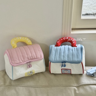 可爱少女心小房子小屋大容量化妆包洗漱包手提化妆品收纳包化妆包