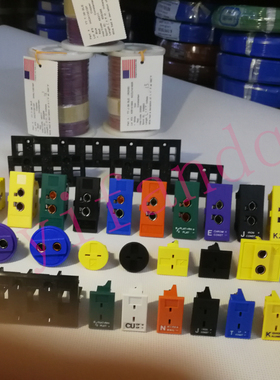 出口热电偶插头美标准 MPJ-K-F K型黄色热电偶插头插座面板嵌入式