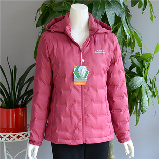 风雪狼户外轻薄羽绒服短款防风保暖外套女拆卸帽子冲锋衣内胆上衣