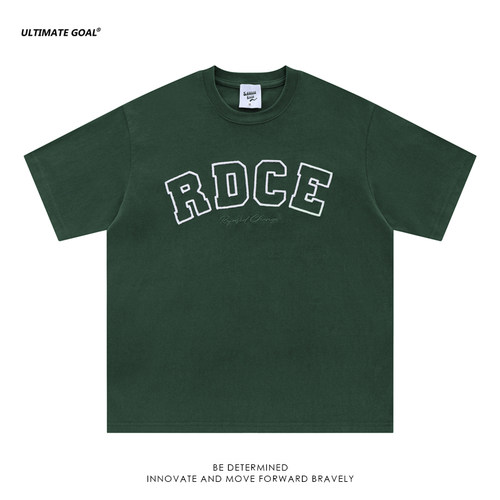 字母毛线刺绣短袖T恤cityboy