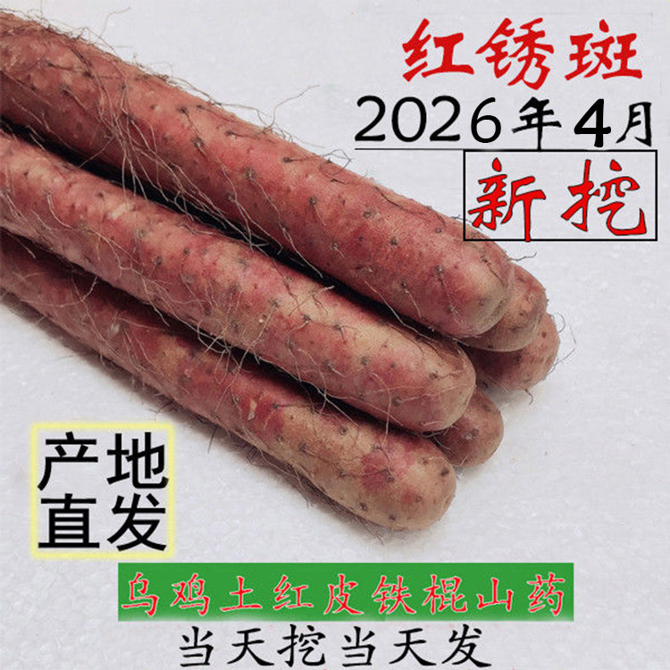 河南焦作温县手选乌鸡土红皮冰糖沙土铁棍山药5斤装怀淮铁杆山约