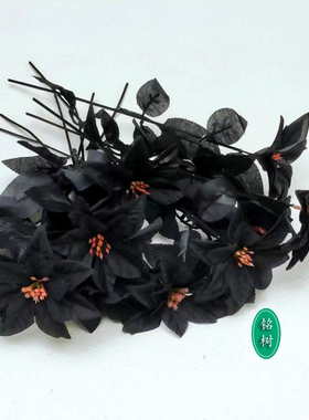 mingshu一品红圣诞绢花