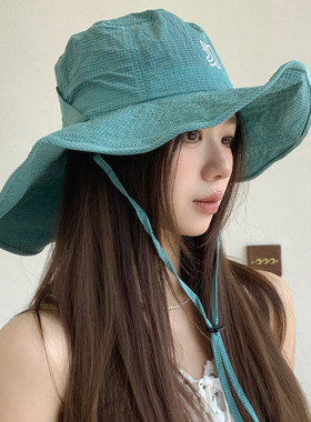 女款户外速干透气防晒渔夫帽